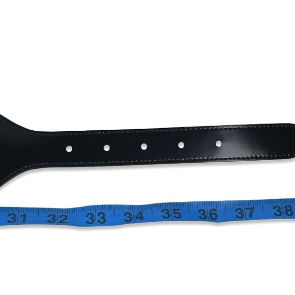 AllSaints Marcella Asymmetric Wide Leather Belt • Black Gold • NWOT Size L - Picture 7 of 7